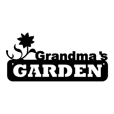 Grandma's Garden Metal Sign