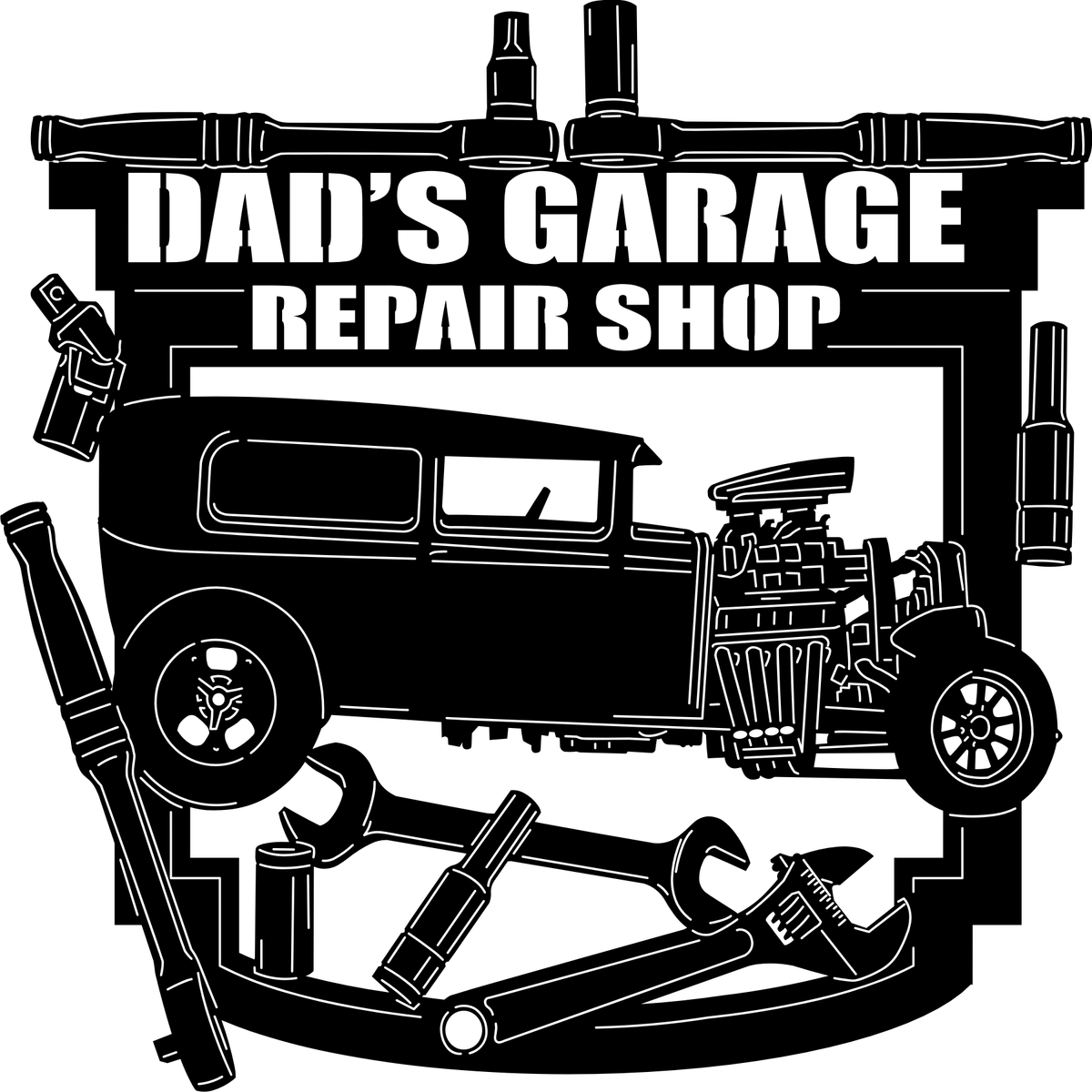 Dad's Garage Metal Sign