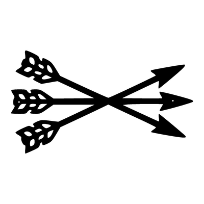 Three Arrows Metal Sign