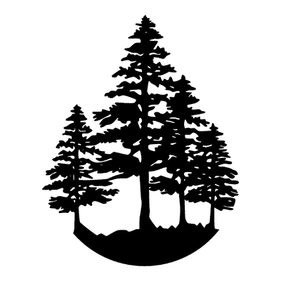 Three Pines Metal Sign