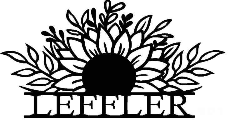 Customized Sunflower Name Metal Sign