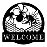 Bee Welcome Metal Sign