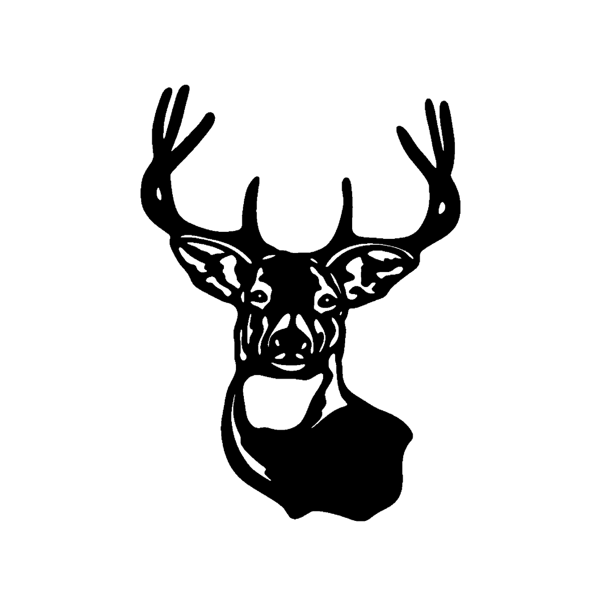 Whitetail Deer Head Metal Sign