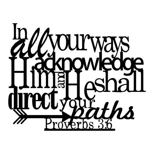 Scripture Quote Metal Sign — Style 6
