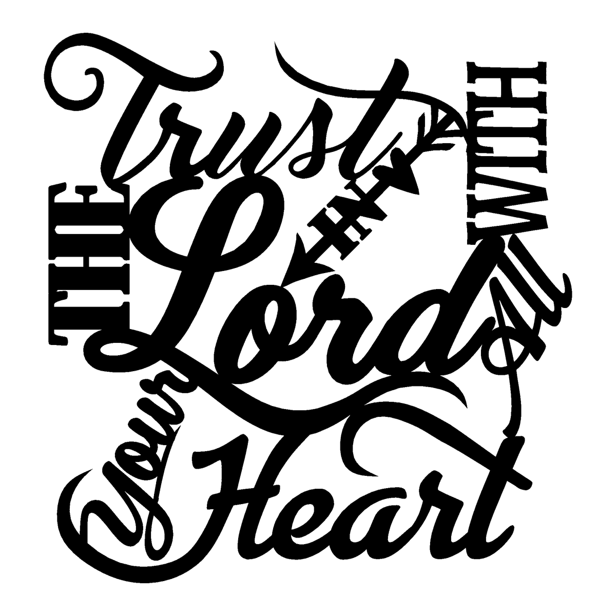 Scripture Quote Metal Sign — Style 12