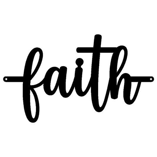 Faith Script Word Sign