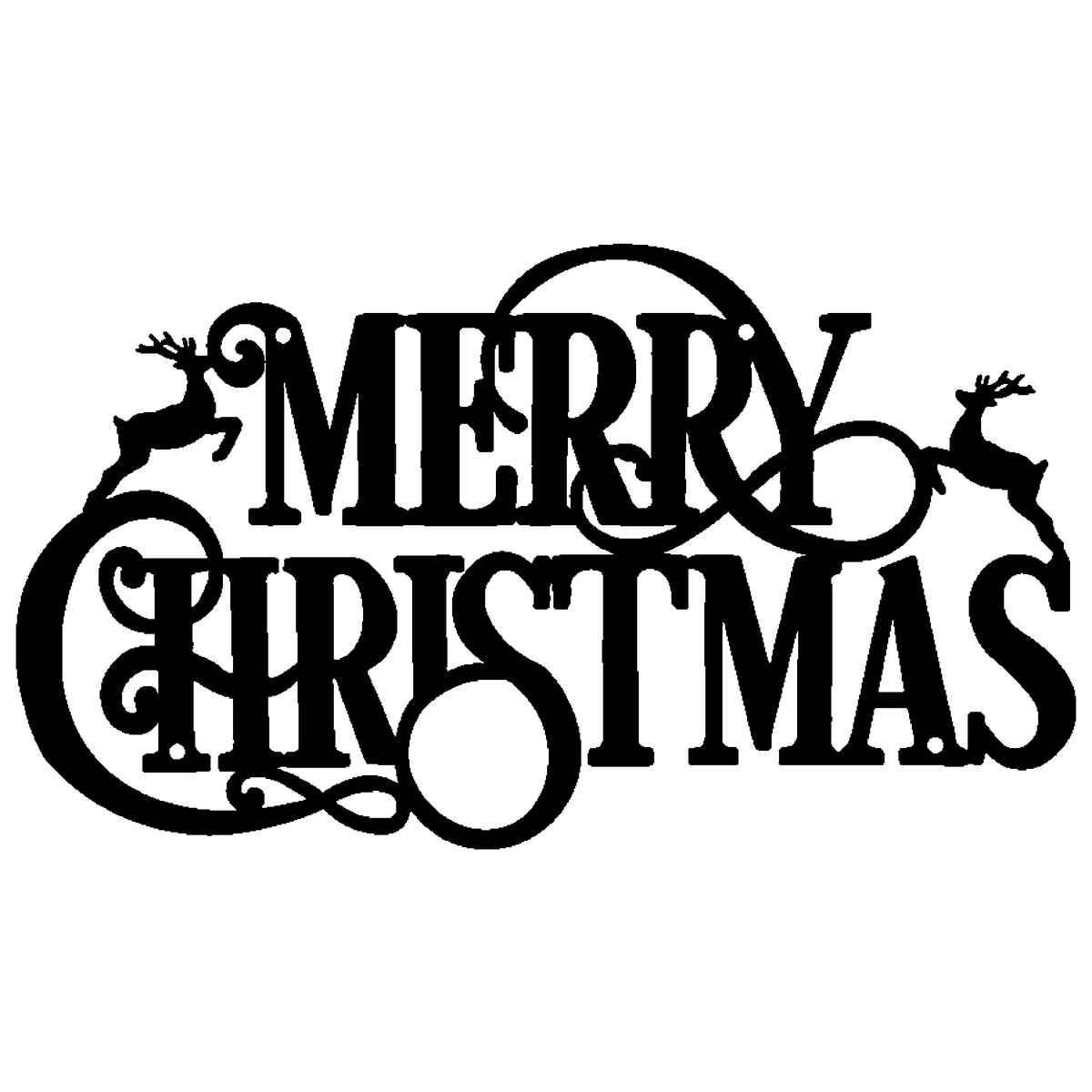 Merry Christmas Reindeer Sign