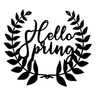 Hello Spring Wreath Sign