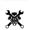 Mechanic Skull Piston Sign
