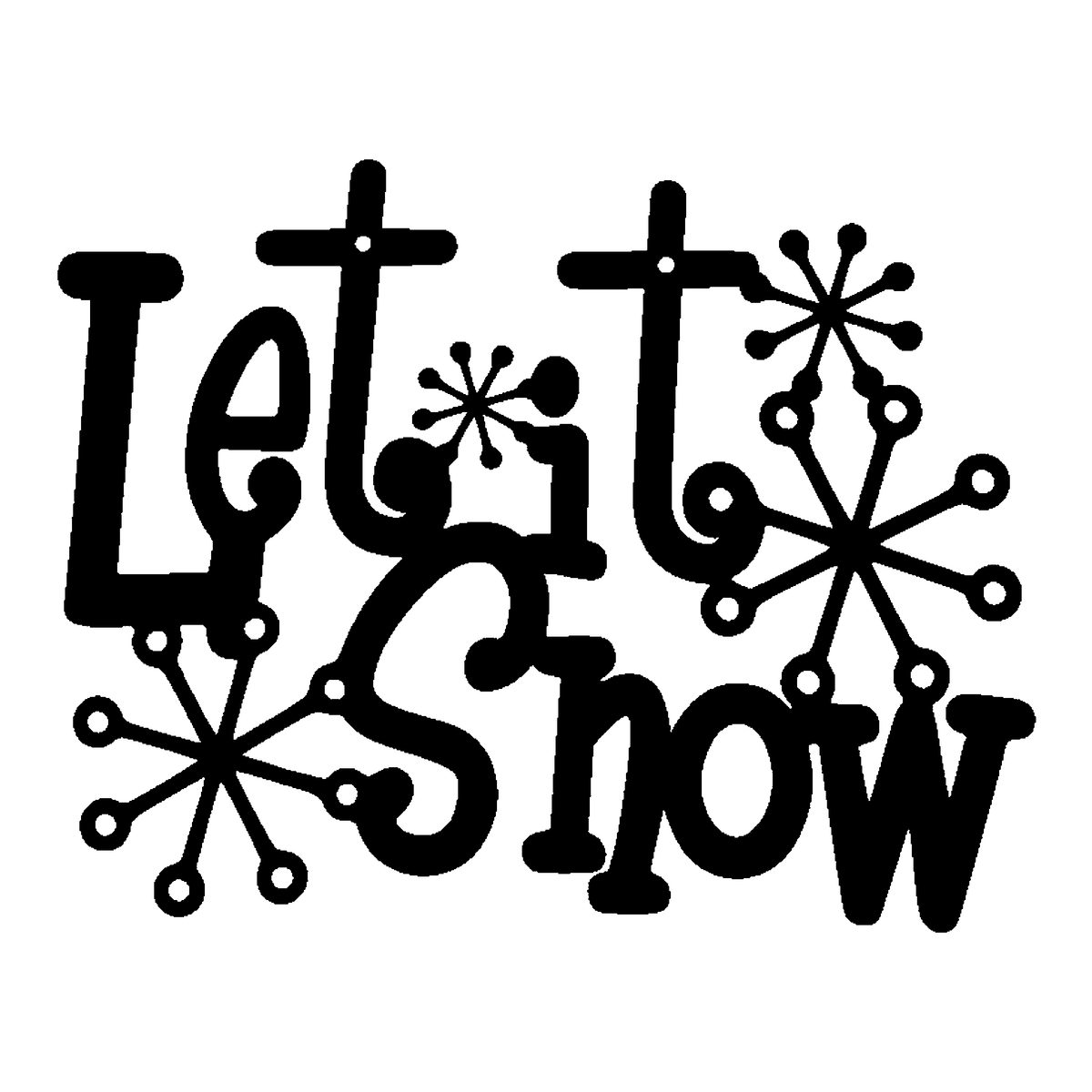 Let it Snow Retro Sign