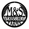Wheat Initials Circle Farm Monogram