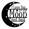 Love You to the Moon and Back Metal Sign