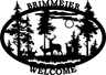 Deer Silhouette Metal Sign