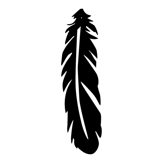 Simple Feather Metal Sign