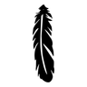 Simple Feather Metal Sign
