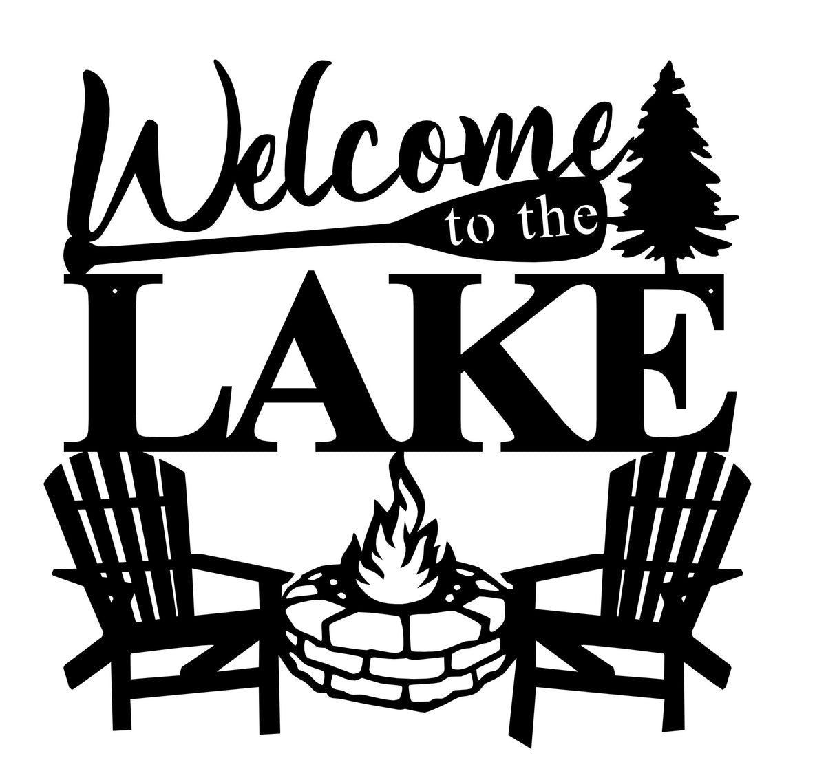 Welcome to the Lake Metal Sign